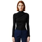 Moda Kare Yaka Örme Slim Düz Desen Casual Günlük Crop Kısa Kol Bluz_Siyah-XL