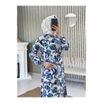 Moda Krash ETEĞİ VOLANLI DOKUMA VİSKON ELBİSE
