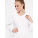 Moda Labio Kadın Şifon Hamile Elbise - Beyaz - 36