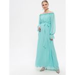 Moda Labio Kadın Şifon Hamile Elbise - Yeşil - 46
