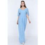 Moda Labio Ml020300X Bebe Mavi Melek Kol Kadın Elbise