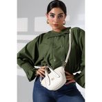 Moda Lime Kadın Krem Şık ve Kullanışlı Mini El Ve Omuz Çantası