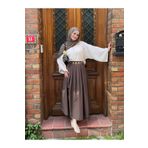 Moda Lippa Krem Müslin Salaş Bluz