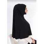 Moda Mevsimi Pratik Sandy Hazır Eşarp Namaz Örtüsü Siyah