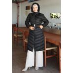 Moda Mihram Kapşonlu Siyah Şişme Mont Kadın 6155 Cesika Kumaş Özellikleri ile Şık ve Rahat - 38