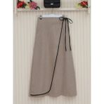 Moda Morfo Beli Lastikli İnce Biyeli Kaşe Etek -Vizon - 40