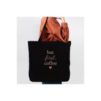 Moda Nakış Bez Çanta Kadın Omuz Çantası Girl Power Kanvas Çanta 48x41x10 cm Nakış İşlemeli