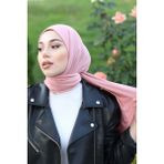 Moda Nokta Tesettür Penye Şal Modeli - Zümrüt - Pembe