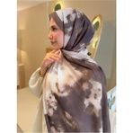 Moda Nuda Mira Ipek Batik Desenli Pamuk Soft Şal Ilham Serisi Kahve Batik - Kahverengi