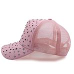 Moda örgü nefes beyzbol şapkası moda kadın kap taklidi beyzbol şapkası açık güneş koruma şapka, Pembe Mesh Yüzey, Tek Beden
