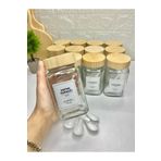 MODA OZY 12'li 500ml Bambu Kapaklı Baharat Seti Kaşıklı Etiketli Baharatlık