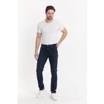 MODA Rafaelli Gentleman Erkek Slimfit Lacivert Deri Jakronlu Slim Denim Kot Pantolon