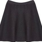 Moda Regular Düz Desen Günlük Mini Boy Mini Pamuklu Triko Etek