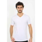 Moda Şahsenem Moda Erkek V Yaka Beyaz Penye Atlet - 2XL