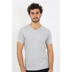 Moda Şahsenem Moda Erkek V Yaka Gri Penye Atlet