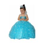 Moda Sitesi Frozen Elsa Kostümü Simli - 2 - 3 Yaş - Mavi