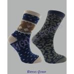 Moda Socks 2 Çift Desenli Kadın Soket Çorap 2 farklı desen - Renkli - 35 - 40
