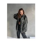 Moda special LEOPAR DESEN ÇİFT CEP OVERSİZE GÖMLEK CEKET