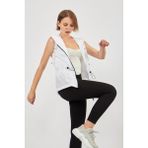 Moda Tuğram Beyaz Mikro Kumaş Yelek - 42 - 110-Beyaz
