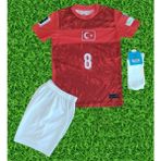 Moda Türkiye Milli Takım 2026 Arda Güler Kırmızı Iç Saha Çocuk Forması 3'lü Set - 7 - 8 Yaş