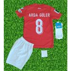 Moda Türkiye Milli Takım Arda Güler Kırmızı Iç Saha Çocuk Forması 4'lü Set - 5 - 6 Yaş