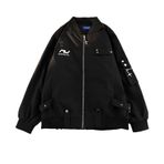 Moda Varsity Ceket,Sonbahar Kış Ceket Erkekler - Vintage Varsity Kolej Ceketi,Moda Rüzgar Geçirmez Unisex Sıcak Büyük Boy Fermuarlı Ceket Kış İçin Cepli