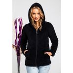 MODA VUSLAT Siyah Fermuarlı Polar Hırka