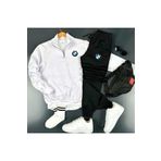 Moda Wear Yeni Sezon Bmw Logo Baskı Yarım Fermuarlı Sweatshirt-Eşofman Altı
