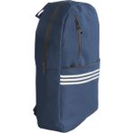 Moda West Unisex Şerit Baskılı Su Geçirmez Kumaş 3 Bölmeli Sırt Okul Çantası Notebook Evrak Laptop Çanta - 0 - Lacivert