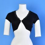 Moda1001 Kadın Büstiyer Bolero Bluz - Siyah