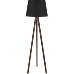 Moda35. Üç Ayaklı Lambader Tripod Abajur Kumaş Siyah Kahve LY636 - Renkli