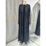 Modabanuda Wilma 2'li Takım Taşlı Abaya Siyah