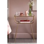 Modabilya 65 cm Gold Geyik Komodin Metal Yan Sehpa