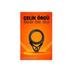 Modacar Çelik Örgü Kablo Kilit 12Mm 120 Cm Bisiklet Kilidi Motosiklet Kilidi Eşya Garaj Kilidi