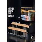 Modacar Dolap İçi Askı 2 Adet Sütyen Şal Kravat Kemer Çanta Renkli