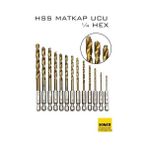 Modacar Hss Matkap Ucu 1/4 Hex 13 Parça Hss Tungsten Karbür Matkap Uç 1.5-6.5mm Titanyum