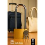 Modacar Long 30 mm Uzun Kelepçeli Bavul ve Çanta Asma Kilidi – 3 Anahtarlı, Dolap ve Seyahat İçin Güvenli