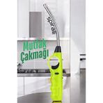 Modacar Spiralli Mutfak Çakmağı Barbekü Mangal Mum Çakmağı Gri