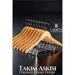 Modacar Takım Askısı Ceket Etek Pantolon Kıskaçlı 8 Adet Vincentis Devoto Design Renksiz