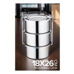 Modacar Xl 18x26 Cm Sefer Tası Paslanmaz Çelik Yemek Kabı