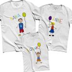 Modacix Aile Tişört Kombini, 3'lü Set İçin Ayrı Ayrı Bedenleri Seçip Sepete Ekleyiniz. Fiyat Tek Fiaytıdır. Anne Baba Erkek Çocuk Kıyafet Kombini (Beyaz, S, Çocuk)