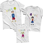 modacix Aile Tişört Kombini, 3'lü Set İçin Ayrı Ayrı Bedenleri Seçip Sepete Ekleyiniz. Fiyat Tek Fiaytıdır. Anne Baba Kız Çocuk Kıyafet Kombini (Beyaz, S, Baba)