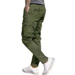modacix Erkek Kargo Pantolon - Haki Yeşil Likralı Pamuk Erkek Pantolon - Outdoor İş Yürüyüş Erkek Pantolon (Haki, 40)