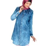 modacix Papatya Bayan Kot Tunik MAVİ M modacixNM1648