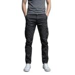 modacix Siyah Kargo Pantolon - Likralı Pamuklu Gabardin Kumaş Erkek Pantolon - Outdoor Pantolon (1, Siyah, 42)