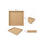 ModaDiyos 30x30 cm Ham MDF Kare Tepsi | Boyanabilir Dekoratif Ahşap canak | DIY, Epoksi ve Hobi Ürünü