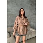 Modadua Camel Kemer Detaylı Modal Gömlek