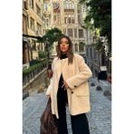 Modadua Camel Tüylü Yumoş Kaban