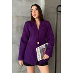 Modadua Mor Belden Oturtmalı Blazer Ceket