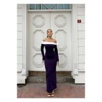 Modafeminen MOR Beyaz Uzun Kol Krep Elbise 583335